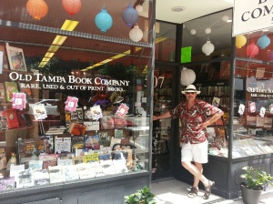 My husband Ron in front of Old Tampa Book Company