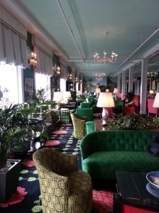 A beautiful sitting area in the Grand Hotel