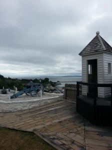 View toward the harbor from Fort Mackinac
