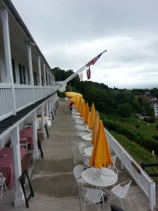 Dining patio off the Tea Room at Fort Mackinac